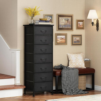 Fixwal Black Tall Skinny Dresser - Image 2