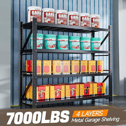 7000LBS Metal Garage Shelving Unit 79" W Storage Shelves Heavy Duty 4 Tier - Image 5