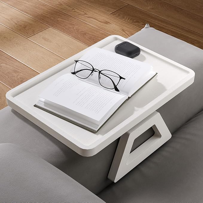 Couch Arm Tray, Bamboo Folding Sofa Tray, Sofa Armrest Trays Clip-On Couch Desk - Image 2