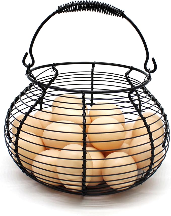 CVHOMEDECO. Elegant Wire Egg Basket by CVHOMEDECO