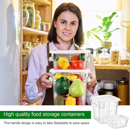 FoldTier 2 Pieces Square Food Storage Containers Polycarbonate Clear food - Image 3