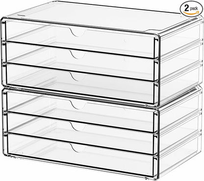 2 Pack Acrylic Storage Drawers by Yieach