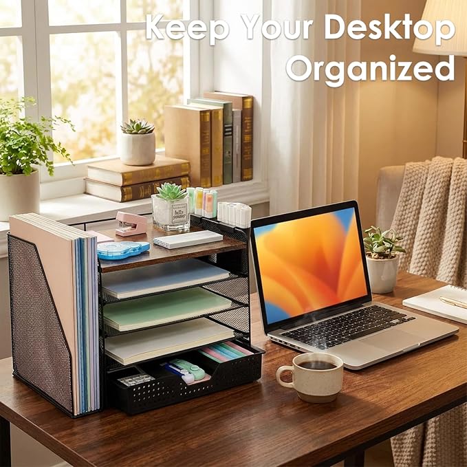 OPNICE Desk Organizer, 5-Tier Desktop File Organizer - Image 6