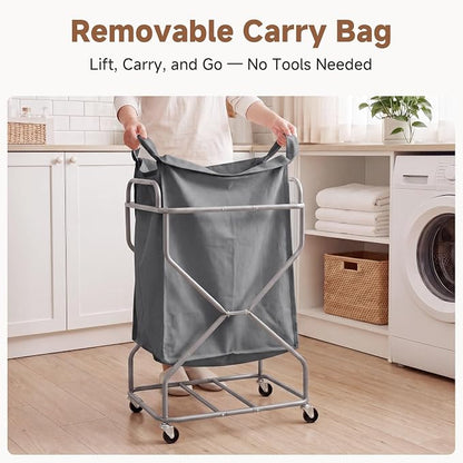 StorageWorks Laundry Basket, Rolling Hamper - Image 5