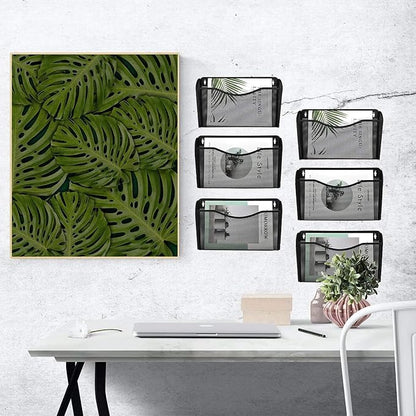 EASEPRES 6 Single Pocket Mesh Hanging File Organizer, Vertical Wall Mounted - Image 6