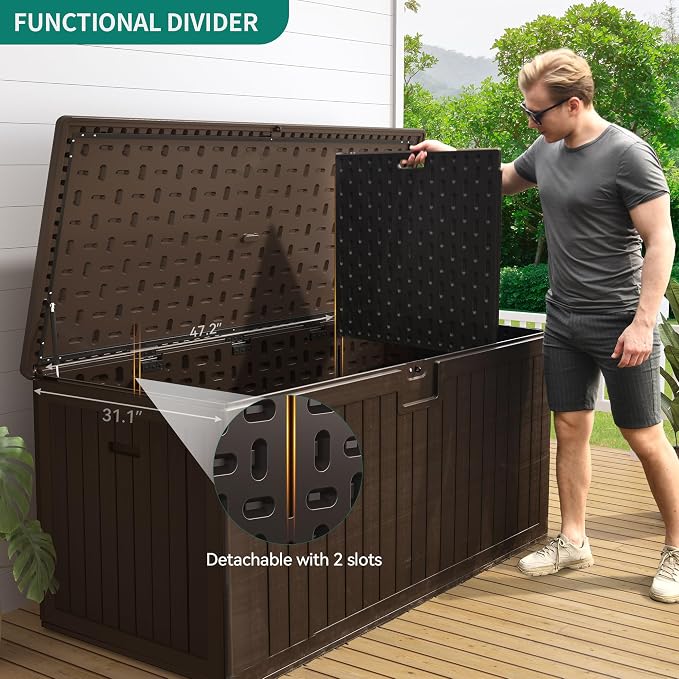 YITAHOME 260 Gallon Double-Wall Deck Box - Image 3