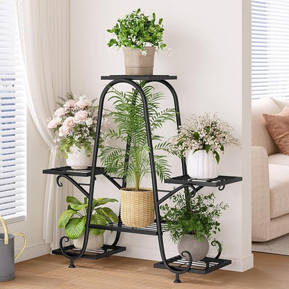 INGIORDAR Plant Stand Indoor Outdoor Shelf Metal Holder Pot Rack Multiple - Image 4
