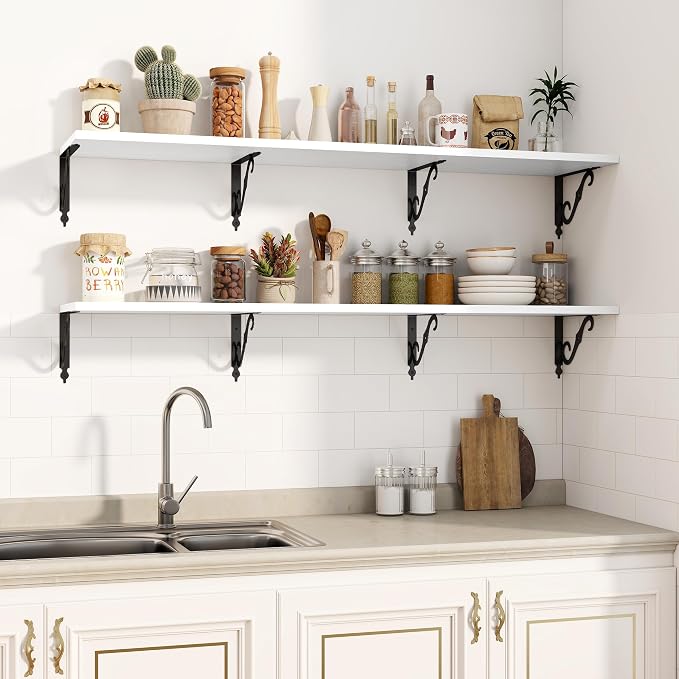 Fun Memories 55 Inch Floating Shelves, Long Floating Shelves Wall-Mounted - Image 5