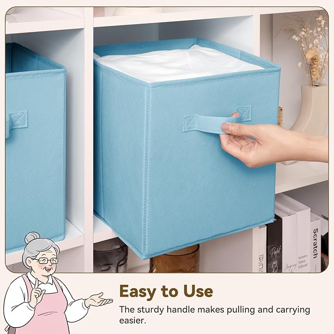 GRANNY SAYS Cube Storage Organizer, 11 Inch 6 Pack Storage Cubes - Image 5