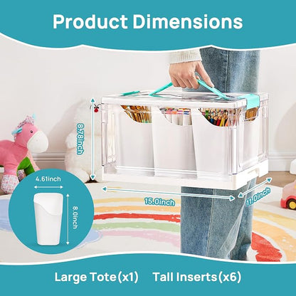 Vtopmart 24 QT Clear Plastic Craft Organizer - Image 2