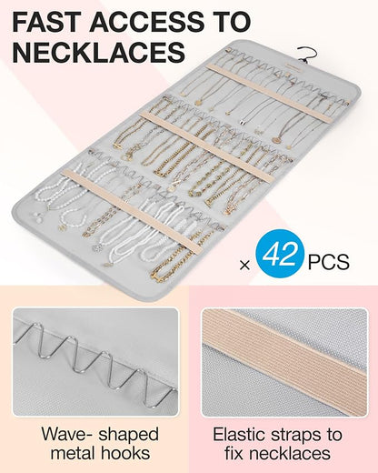 BAGSMART Hanging Jewelry Organizer Storage Roll - Image 2