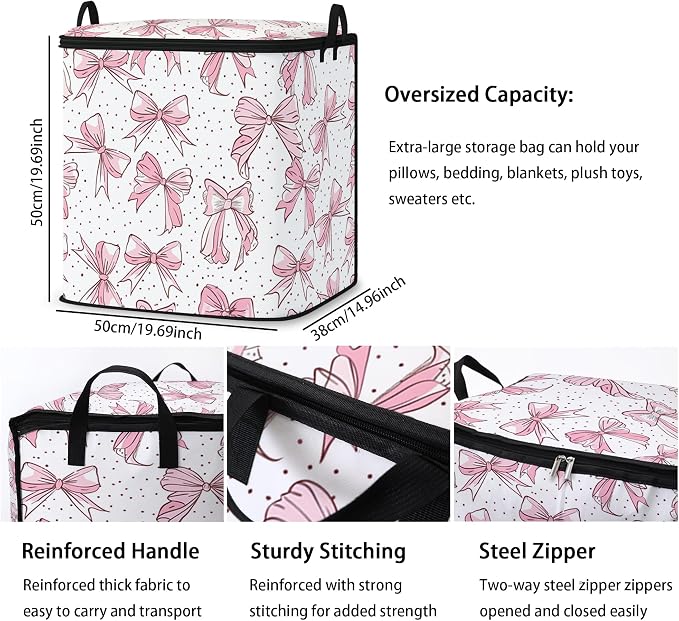 king comforter storage bag, clothes blanket bedding pillow quilt organizer - Image 3