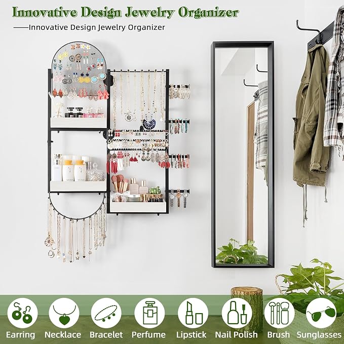 Keebofly Wall Mount Hanging Jewelry Organizer - Image 2