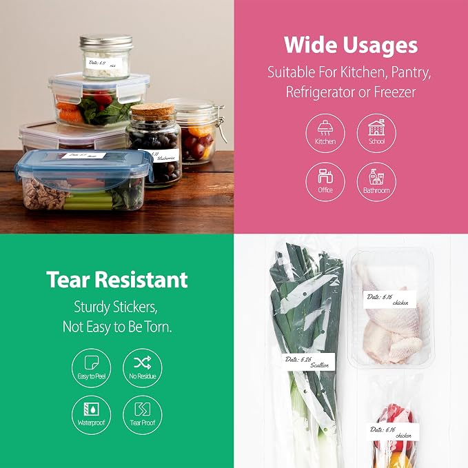 300 Removable Blank Food Labels, Water/Oil/Tear Resistant - Image 7