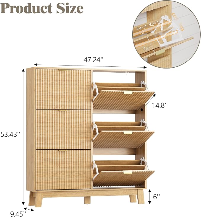 HUANLEGO Shoe Cabinet Storage for Entryway - Image 2