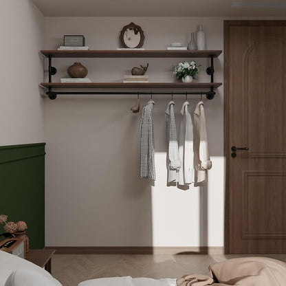 Clothes Rack 70in, Wall Mounted Garment Rack - Image 5