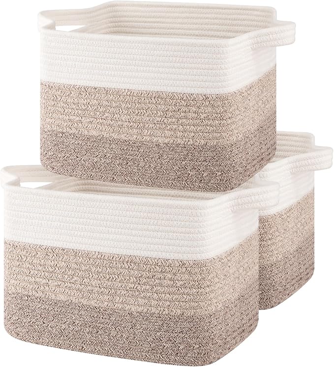 Storage Basket for Organizing, Woven Baskets for Storage, Rectangle Decorative by OIASKET