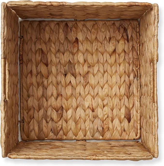 Casafield 13" x 13" Water Hyacinth Storage Baskets, Natural - Image 6