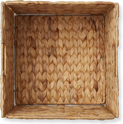 Casafield 13" x 13" Water Hyacinth Storage Baskets, Natural - Image 6