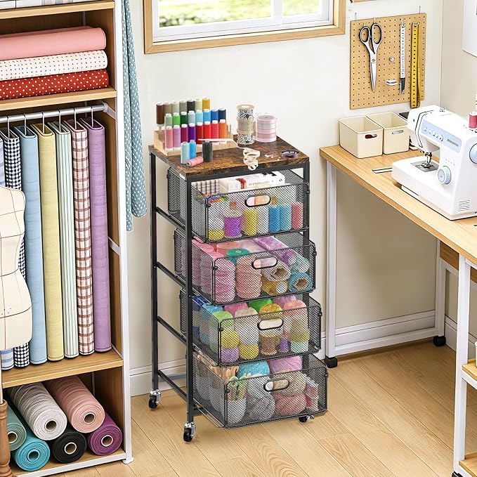 SUNALLY Rolling Kitchen Cart - Image 8