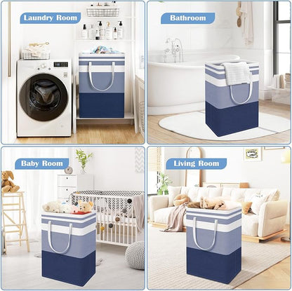BlissTotes 3-Pack Laundry Basket, Freestanding＆Waterproof Laundry Hamper - Image 6