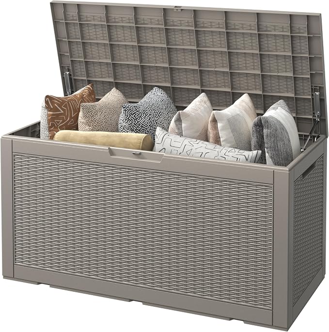 Outdoor Storage Box, Resin Deck Boxes Indoor and outdoor, Waterproof Storage by NBYSGO