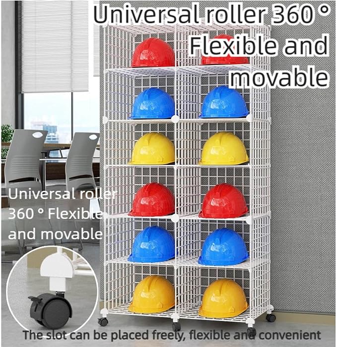 Stackable Safety Helmet Storage Boxes, Large Adjustable Hard Hat Placement - Image 4