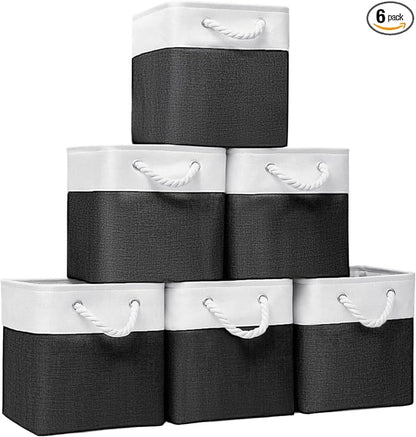 Fabric Storage Cubes, 11 inch cube storage bin by GUOOVVS