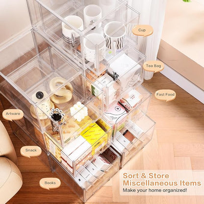 DILIBRA 2 Packs Plastic Stackable Storage Organizer Bins - Image 4