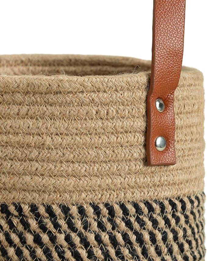 Goodpick 2 Pack Jute Rope Wall Hanging Storage Baskets - Image 6