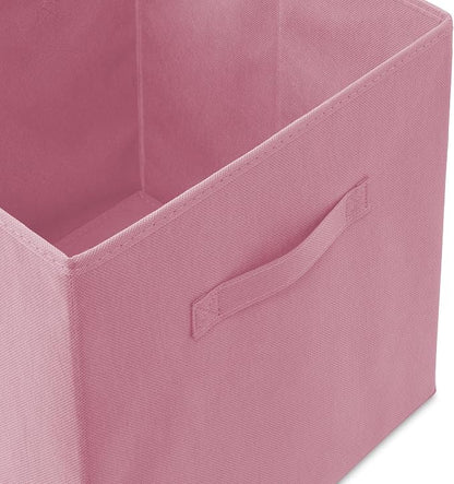Casafield Set of 6 Collapsible Fabric Cube Storage Bins, Light Pink - Image 3