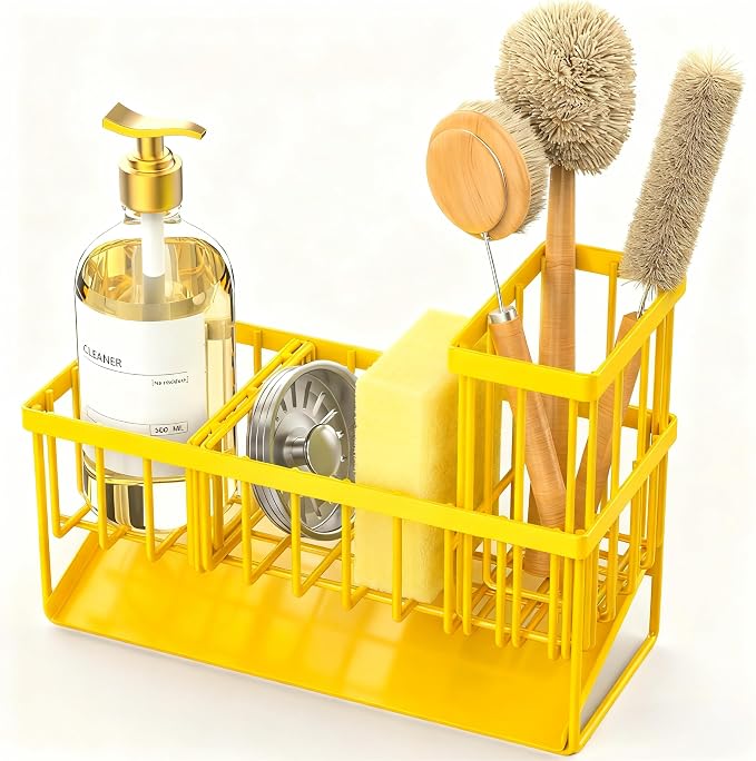 Cisily Yellow Sink Caddy Organzier - Image 6