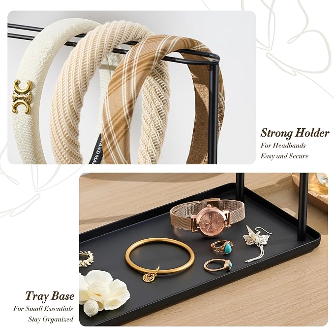 Headband Holder Organizer Metal 2-Tier - Image 5