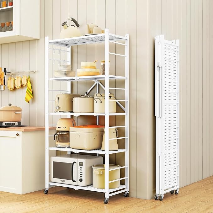 Fenbeli Foldable Shelves with Wheels - Image 4