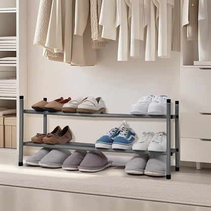 STORAGE MANIAC Expandable Shoe Rack, 4 Pairs Stackable Small Shoe Rack - Image 8