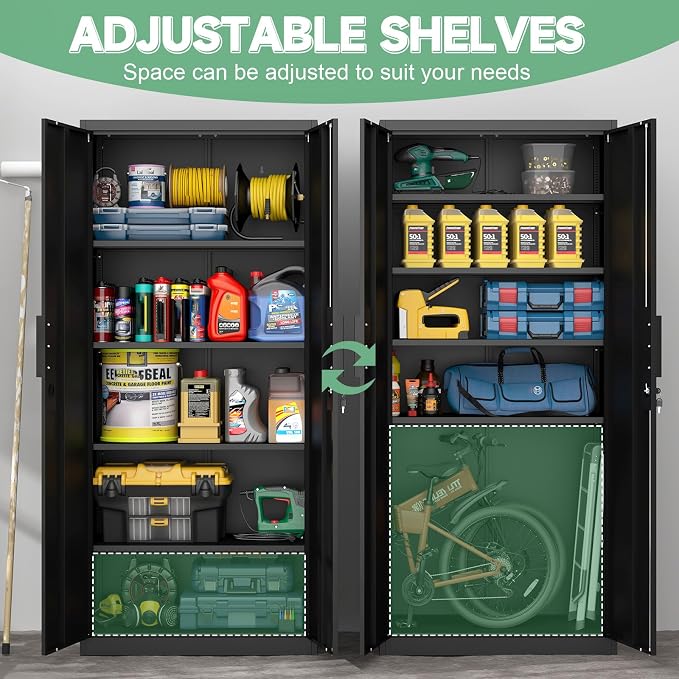 Metal Garage Storage Cabinets, Heavy Duty Organizer - Image 4