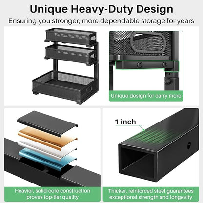 Kitstorack Under Sink Organizer, Slide out Storage Drawer Rack - Image 6