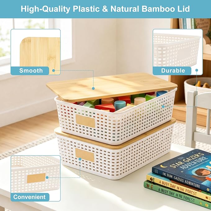 Bagnizer 4 Pack Plastic Storage Bins - Image 2