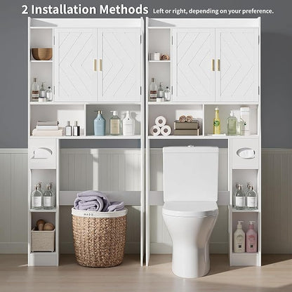 VECELO Over The Toilet Storage Cabinet, Storage Cabinet Over Toilet - Image 4