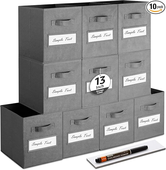 13x13x13 storage cube bins Fabric storage cubes by Artsdi