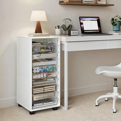 WOPITUES Storage Drawer Cart, Mobile Storage Cabinet, Makeup Storage - Image 6