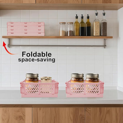 2 Pack Mini Foldable Small Plastic Baskets - Image 6