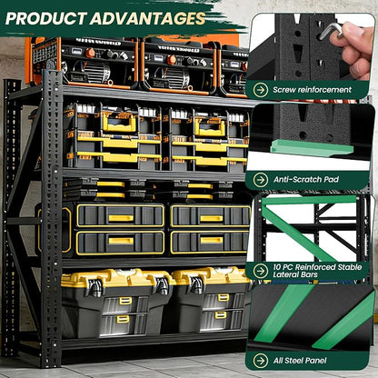 Heavy Duty Garage Storage Shelves 9000LBS Capacity, 4-Tier Adjustable - Image 6