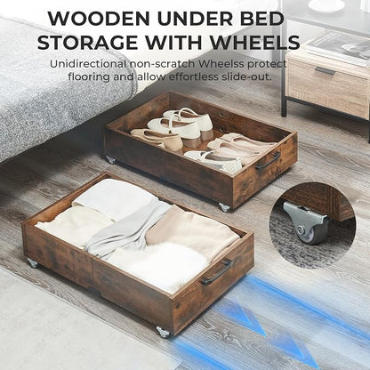 TIOPGHAD 2-Pack Under Bed Storage Drawers Organizer - Image 2
