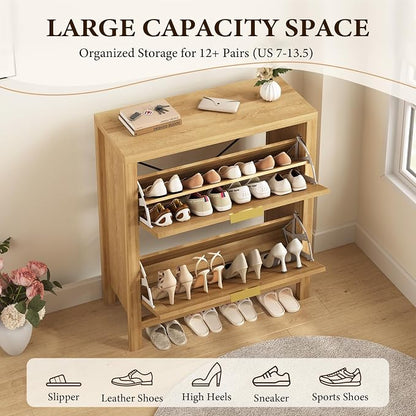 Fluted Shoe Cabinet Storage - Image 7