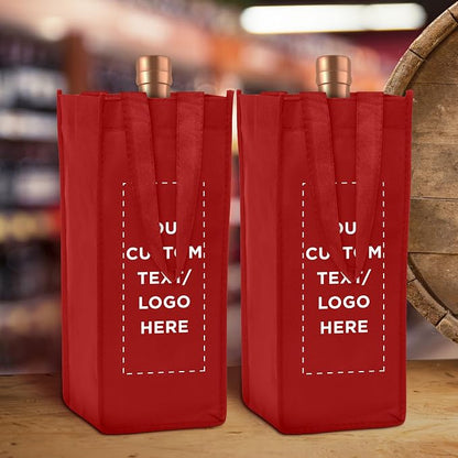 DISCOUNT PROMOS Non-Woven Vineyard Two Bottle Wine Bags - Image 7