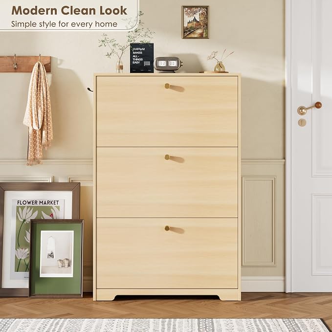 Nicetree Shoe Storage Cabinet, Slim Shoe Cabinet, Hidden Shoe Rack Cabinet - Image 4