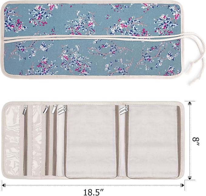Teamoy Travel Jewelry Roll, Jewelry Storage Bag Organizer - Image 5
