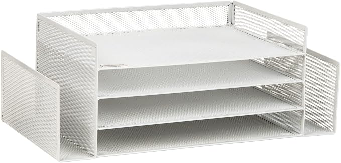 Mind Reader Desktop Organizer, File Storage, Paper Tray, Metal Mesh, 16.75" L x - Image 7