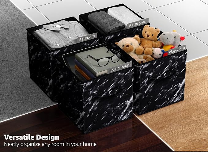 Sorbus Collapsible Fabric Storage Cubes - Image 5